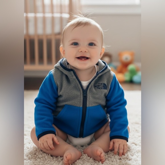 The North Face Other - The North Face baby Hoodie in Blue and Gray Combination